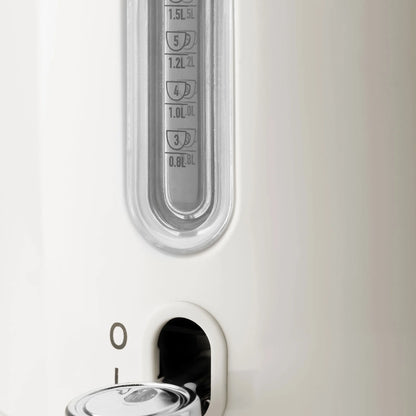 Haden Heritage 1500 1.7 Electric Kettle, Matte Black Finish with Copper Accents