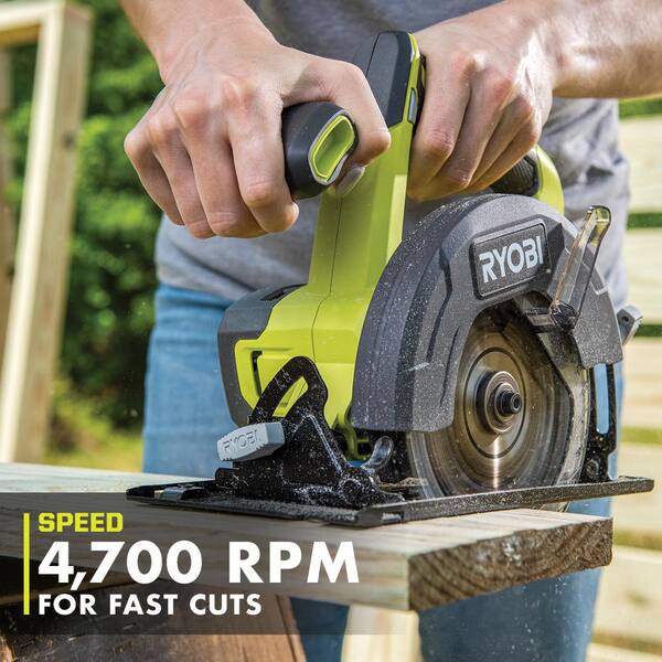 ONE+ 18V Cordless 6-Tool Combo Kit with 1.5 Ah Battery, 4.0 Ah Battery, Charger, and LINK Rolling Tool Box
