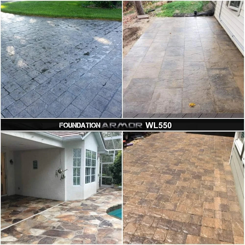 Armor WL550 Matte Wet Look Enhancer Sealer Concrete, Brick, Pavers, Stone, and Slate (WL550-5 Gallon)