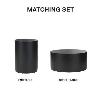 Better Homes & Gardens Miller Drum Coffee Table, Black