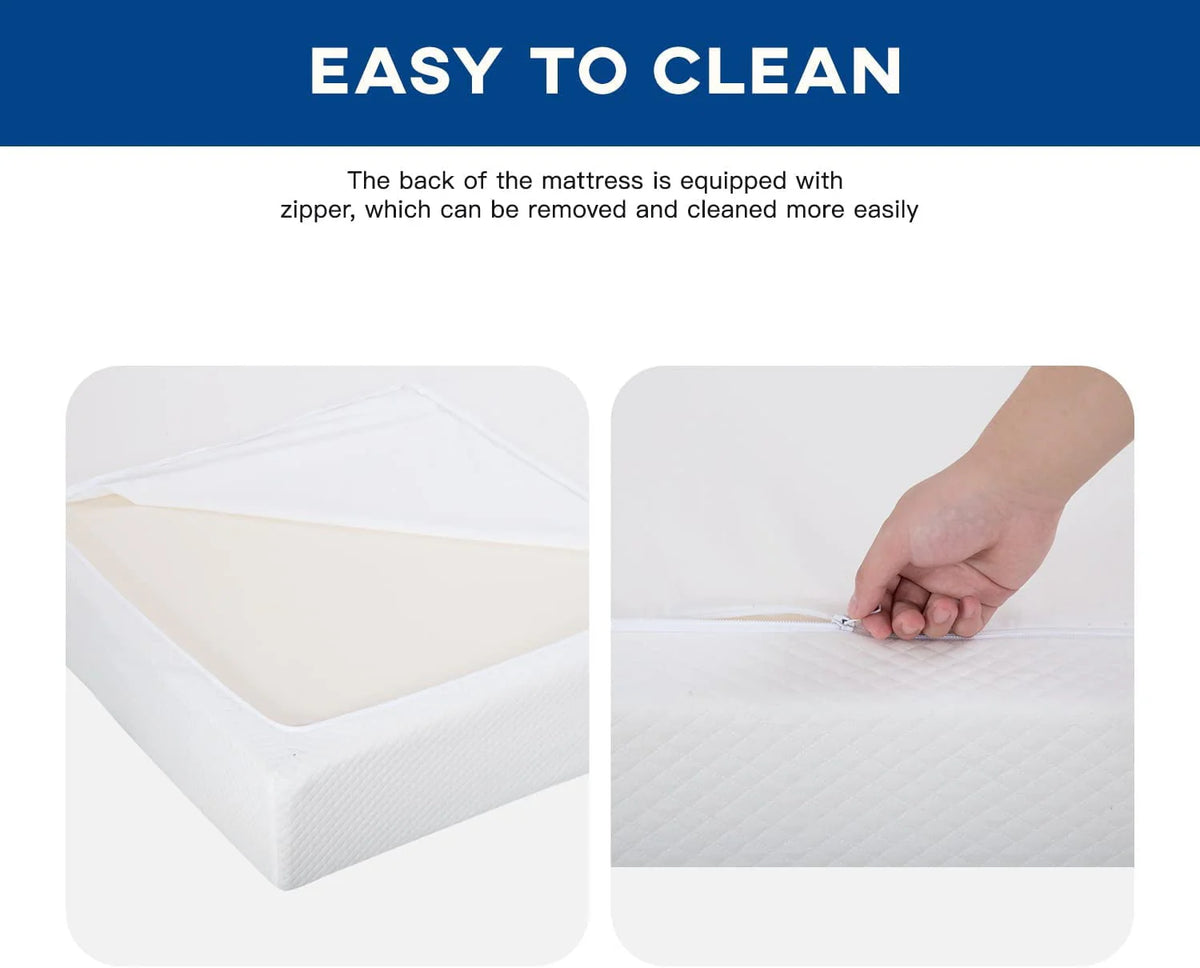 FDW Twin Mattress 6 inch Gel Memory Foam Mattress Queen Mattresses Medium Firm Mattresses，White