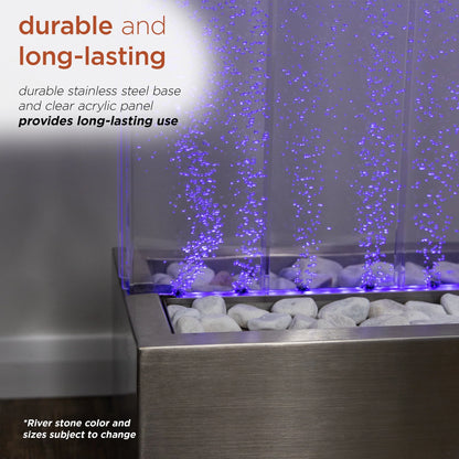 Alpine Corporation 72"H Indoor Acrylic Bubble Wall Corded Electric Fountain