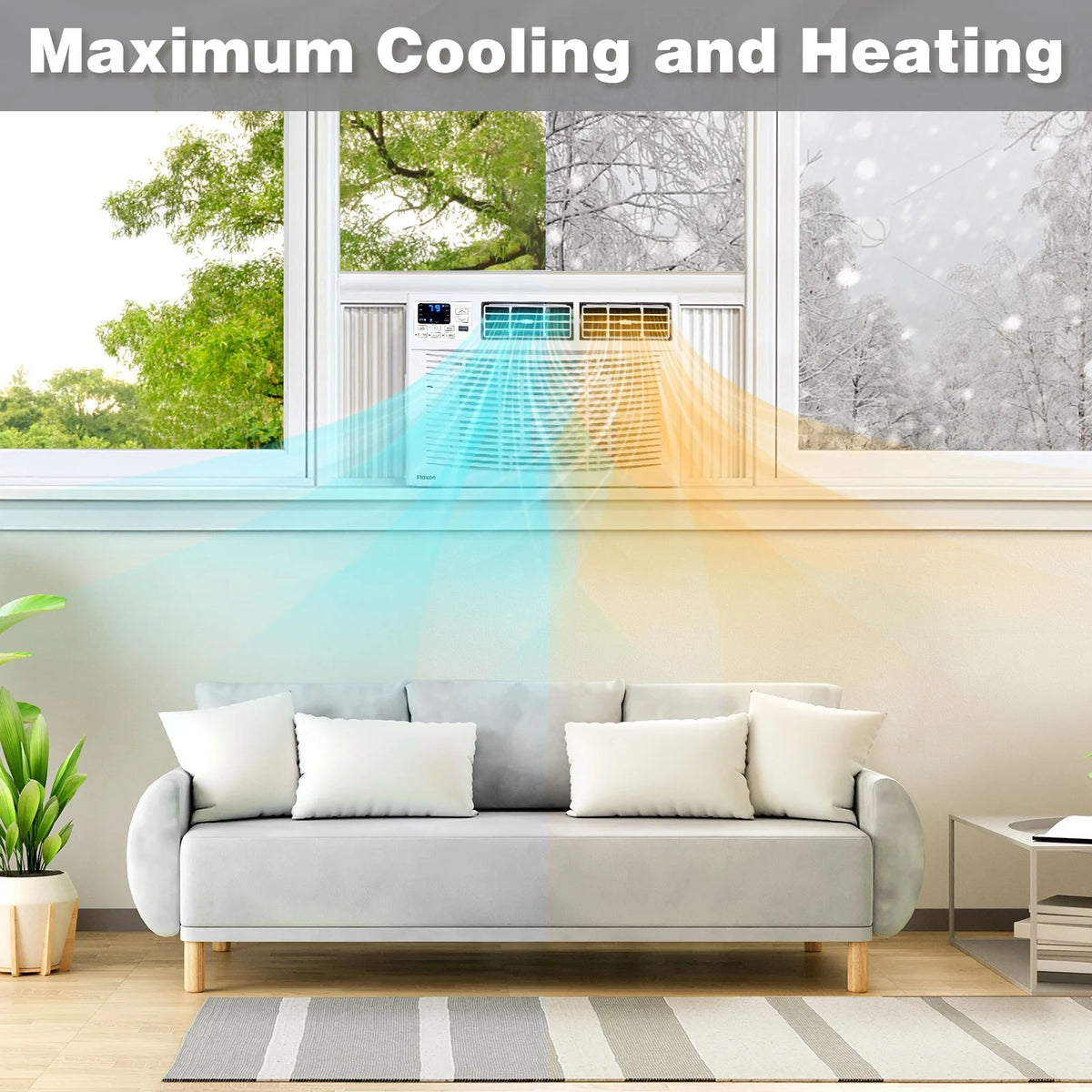 Ktaxon WiFi Enabled 8000 BTU Heat And Cool Window Air Conditioner With Wifi Controls