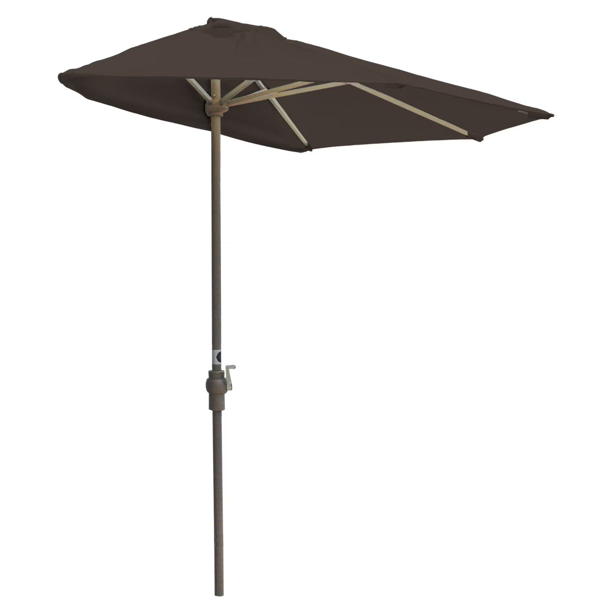 OFF-THE-WALL BRELLA Sunbrella Half Umbrella, 9'-Width, Teak Canopy