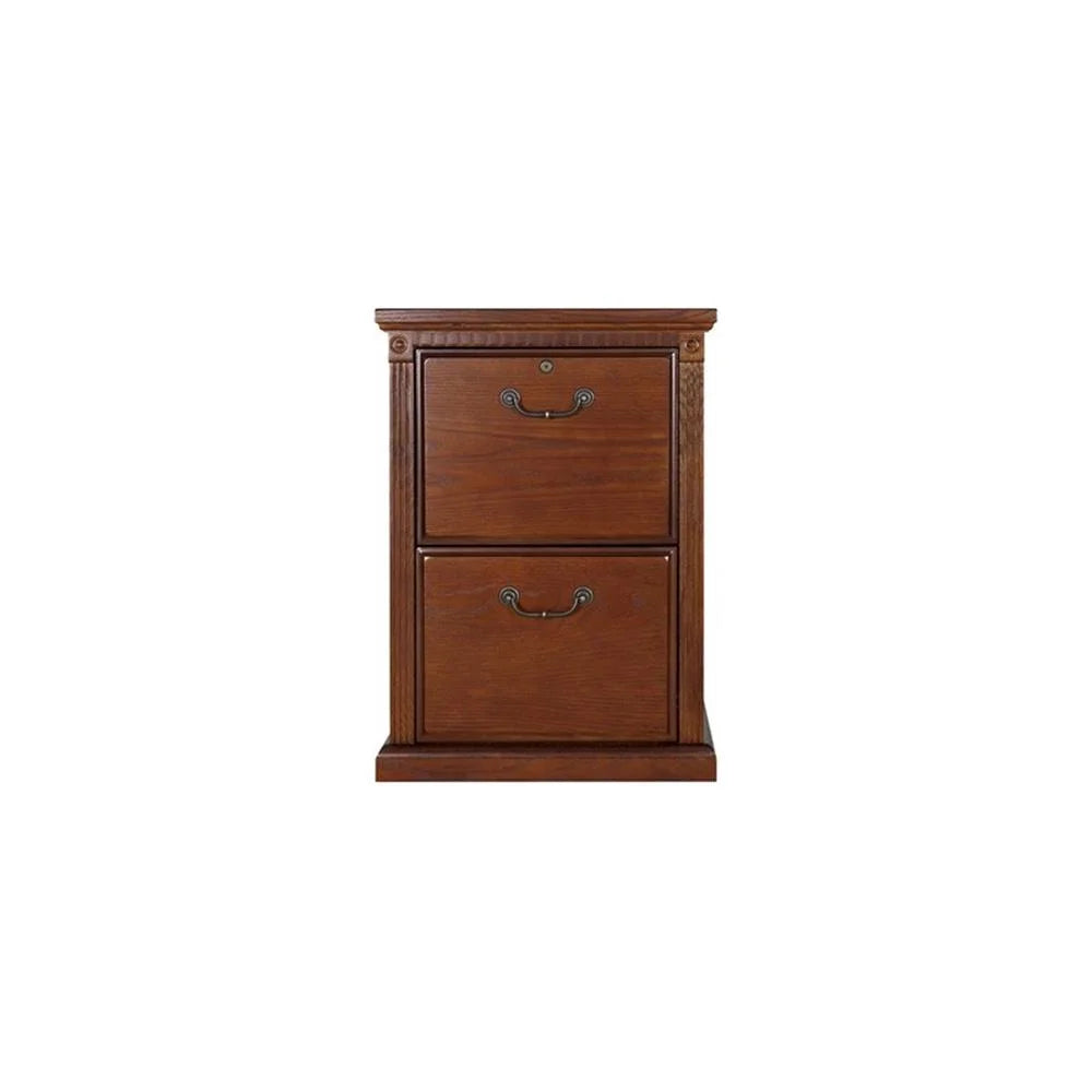 Martin Furniture Huntington Transitional Oxford 2 Drawer Wood File Cabinet - Oak