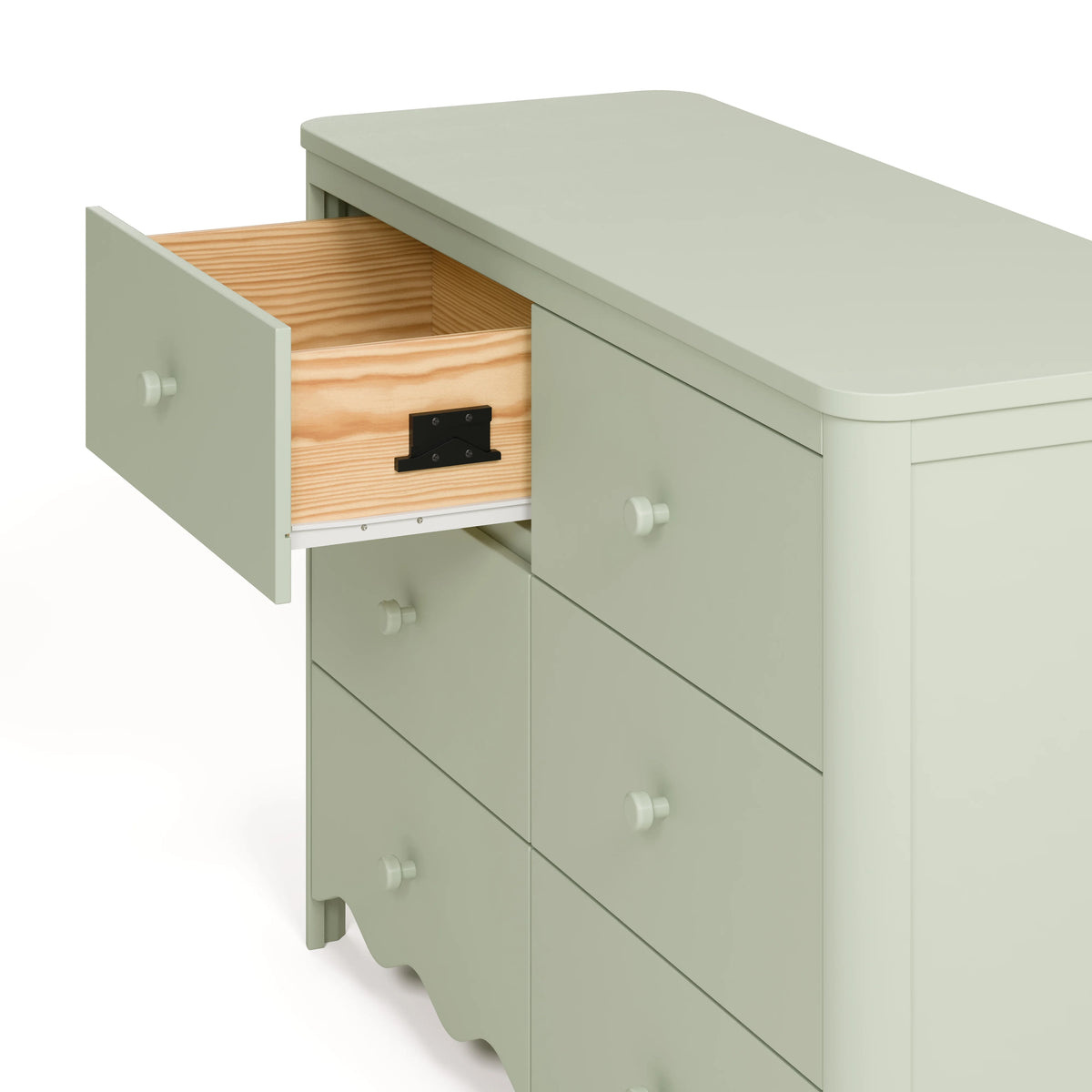 Storkcraft Casablanca 6 Drawer Nursery Dresser, Sage