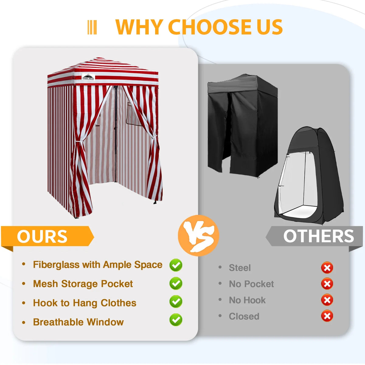 EAGLE PEAK Flex Ultra Compact 4 ft x 4 ft Pop-up Changing Room Canopy, Portable Privacy Cabana
