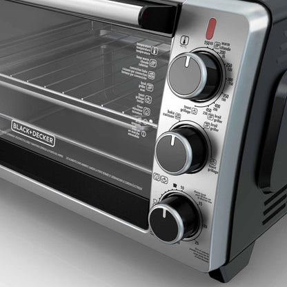 BLACK+DECKER 6-Slice Toaster Oven, Black, TO1950SBD