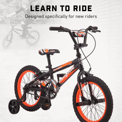 Mongoose 16" Mutant Kid's BMX Bike, Ages 3-5, Black & Orange