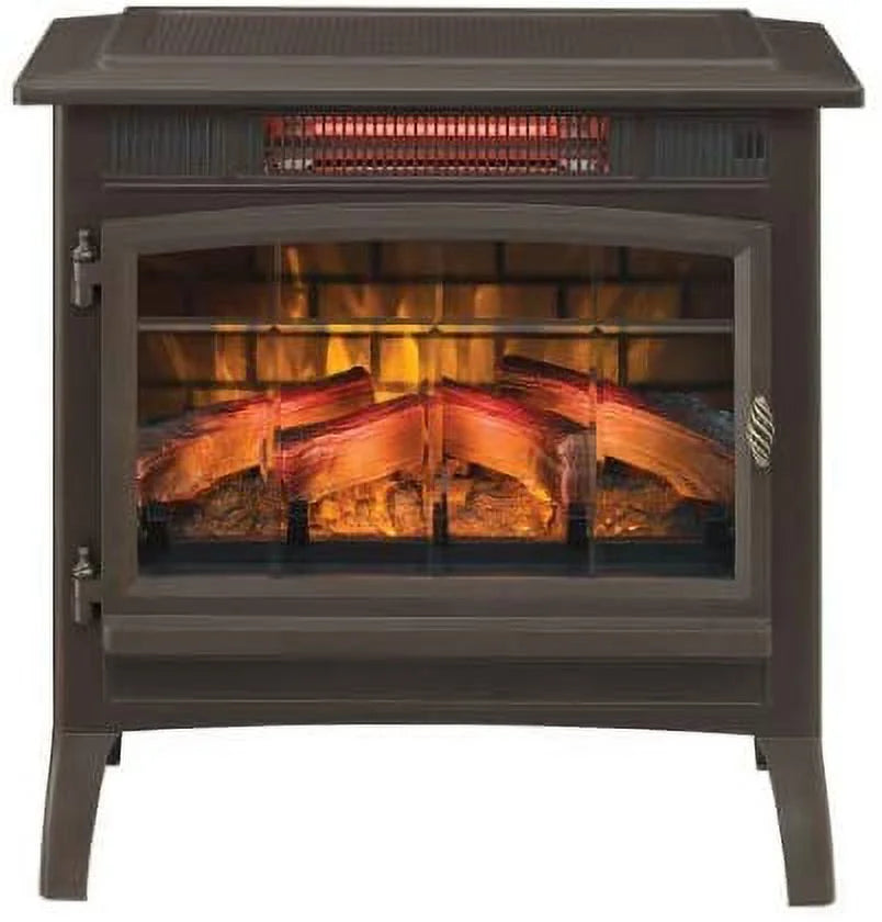 Duraflame 3D Black Infrared Electric Fireplace Stove with Remote Control - DFI-5010-01