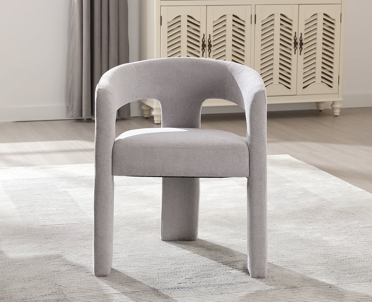 Guyou Modern Sherpa Upholstered Dining Chair, Cute Barrel Side Armchair Kitchen Chair with Armrests and Back for Living Room Dining Room Bedroom, Green