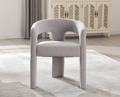 Guyou Modern Sherpa Upholstered Dining Chair, Cute Barrel Side Armchair Kitchen Chair with Armrests and Back for Living Room Dining Room Bedroom, Green