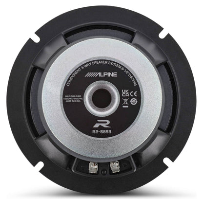 Pair Alpine R2-S653 6.5" 3-Way Component Car Audio Speakers High-Resolution