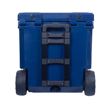 Camp-Zero 50 - 52 Qt. Premium Chest Cooler with Easy-Roll Wheels Navy Blue