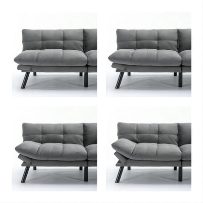 PAPROOS Convertible Sofa Bed, Folding Futon Sofa Bed, Upholstered Sofa Bed Couch, Loveseat Sleeper Sofa for Small Space, Apartment, Living Room, Cream