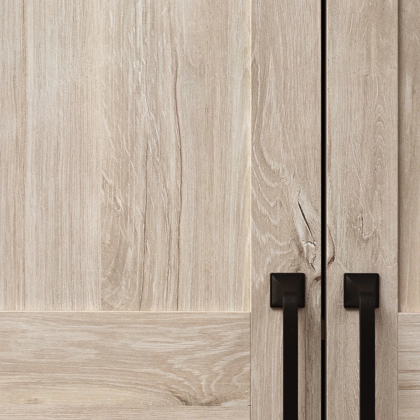 Sauder Two-Door Storage Cabinet, Chalk Oak Finish