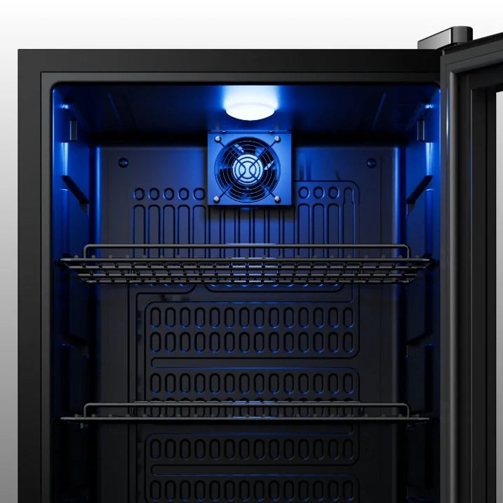 Yeego Beverage Refrigerator Cooler, Freestanding Beverage Fridge with Glass Door,95 Cans