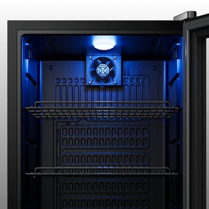 Yeego Beverage Refrigerator Cooler, Freestanding Beverage Fridge with Glass Door,95 Cans