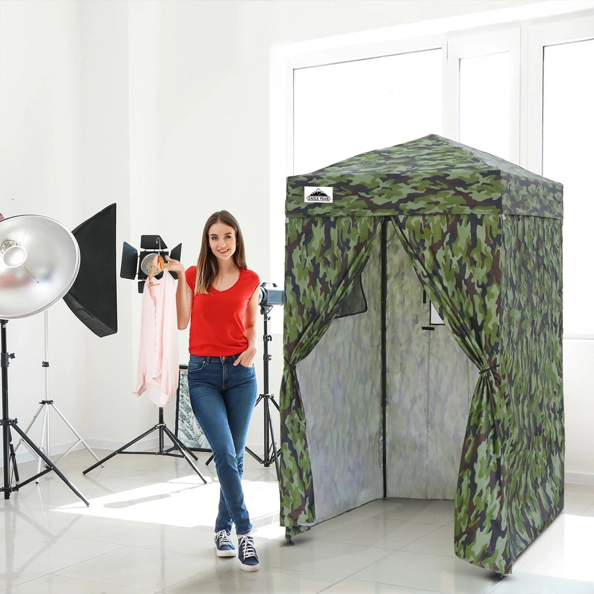 EAGLE PEAK Flex Ultra Compact 4 ft x 4 ft Pop-up Changing Room Canopy, Portable Privacy Cabana
