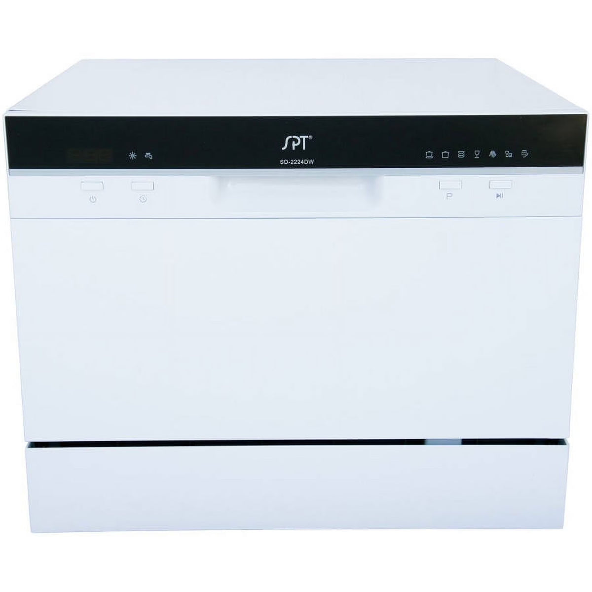 6 Place Settings Silver Countertop Dishwasher with Delay Start and LED display