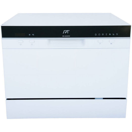 6 Place Settings Silver Countertop Dishwasher with Delay Start and LED display