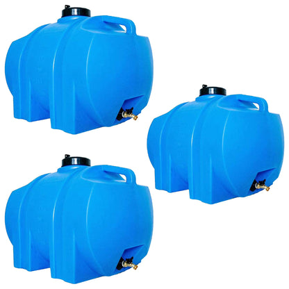 WaterPrepared 35 Gal Water Tank w/Large Cap, 3/4" Brass Spigot & Handles