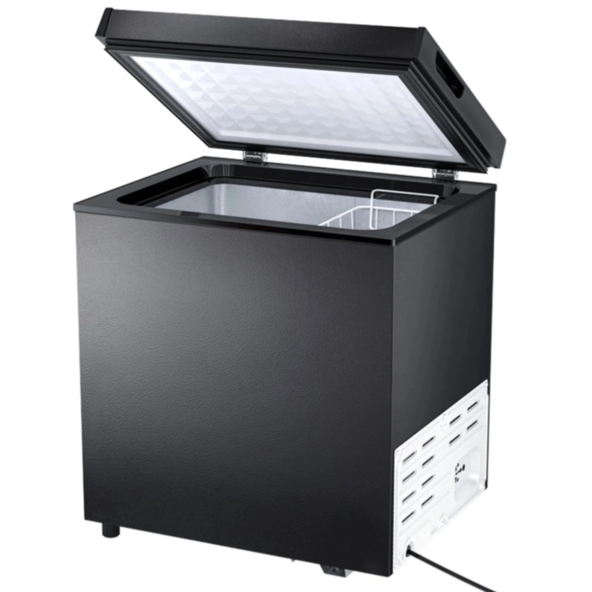 Auseo 2.5 cu. ft. Chest Freezer with 2 baskets Free Standing Top open Door Deep Compact Freezer Suitable for Home/RV/Kitchen/Office-Black