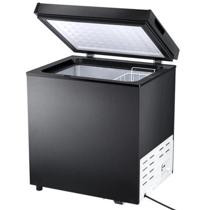 Auseo 2.5 cu. ft. Chest Freezer with 2 baskets Free Standing Top open Door Deep Compact Freezer Suitable for Home/RV/Kitchen/Office-Black