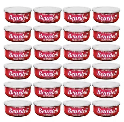 Beurdell Canned French Butter �M?100% Natural Salted Pasteurized Real Butter | Long Shelf Life Emergency Survival Food | Great for Cooking, Baking, RV & Camping | Pull Top Lid | Pack of 24 | France