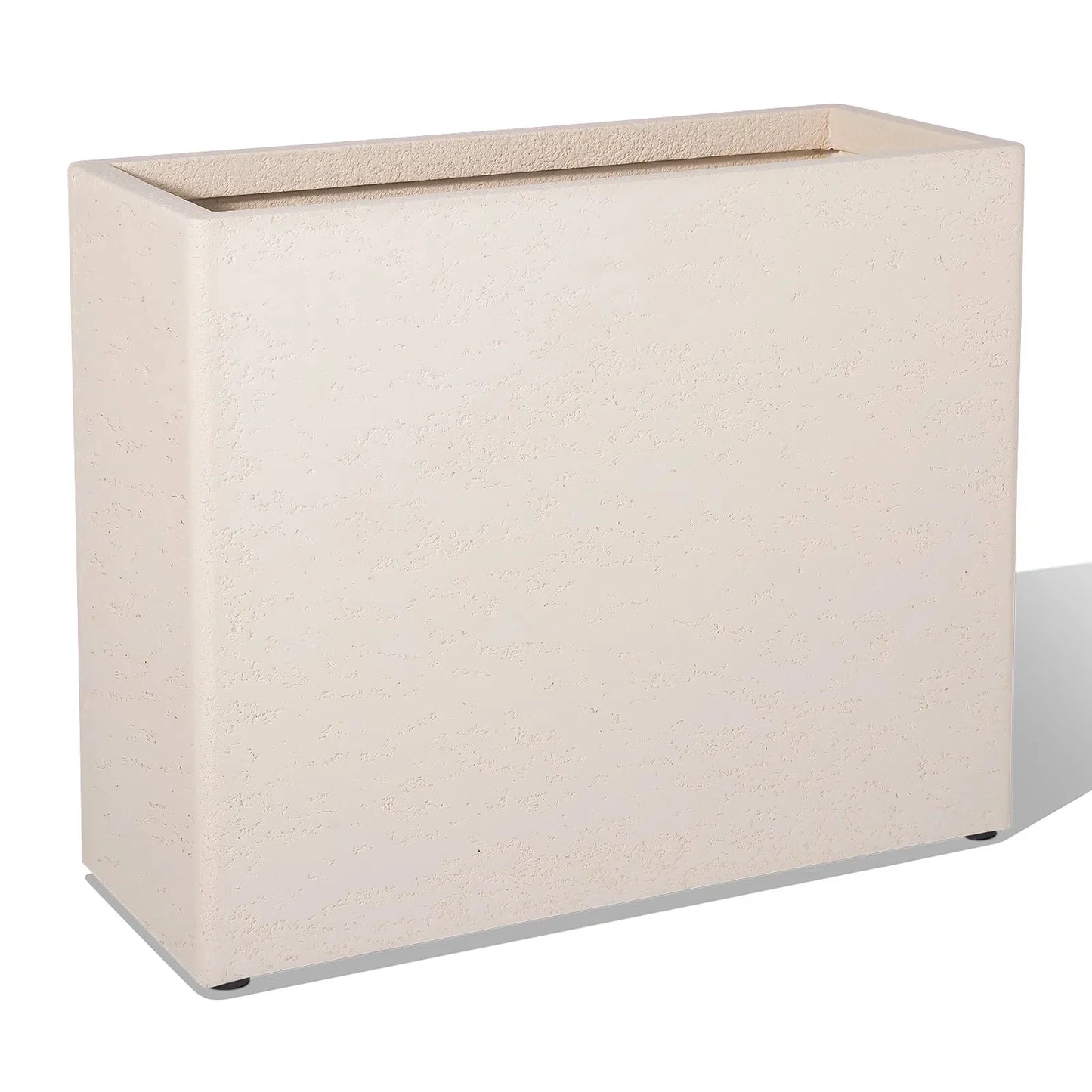 Tall Rectangular Composite Planter,Durable for All-Weather Use with Drainage Holes, Large Rectangular Planter for Outdoor and Indoor Plants