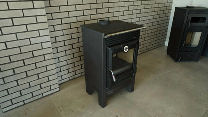 Indoor Multifunctional Wood Burning Stove with Box, Overtop Cooking Stove, Wood Burning Stove, Fire Pit, Tiny House, Fire Place, Farm House