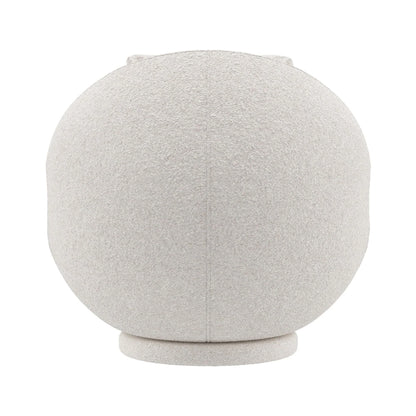 Hillsdale Boulder Upholstered Swivel Storage Chair, Ash White