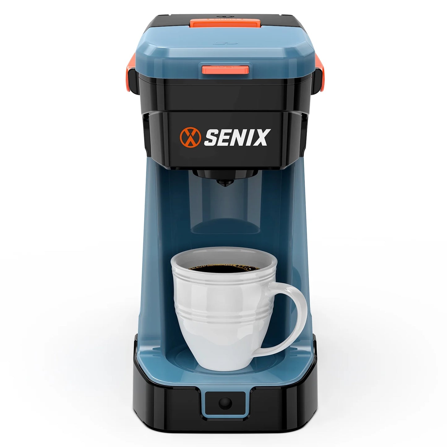 SENIX Single Serve Coffee Maker, Plug-in & Battery Coffee Machine, 8oz, Compatible with K-Cup, Grounds, Pods for Travel, Camping, Outdoor, Home, Job Sites �� Includes Battery & Charger