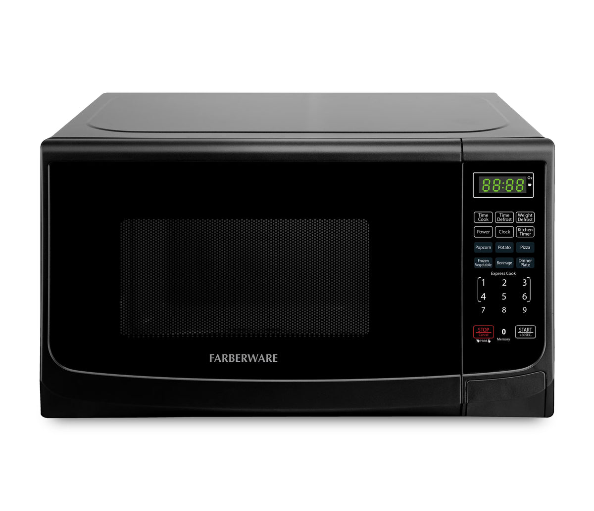 Farberware Countertop Microwave Oven with LED Lighting & Child Lock, 0.7 Cu Ft Black