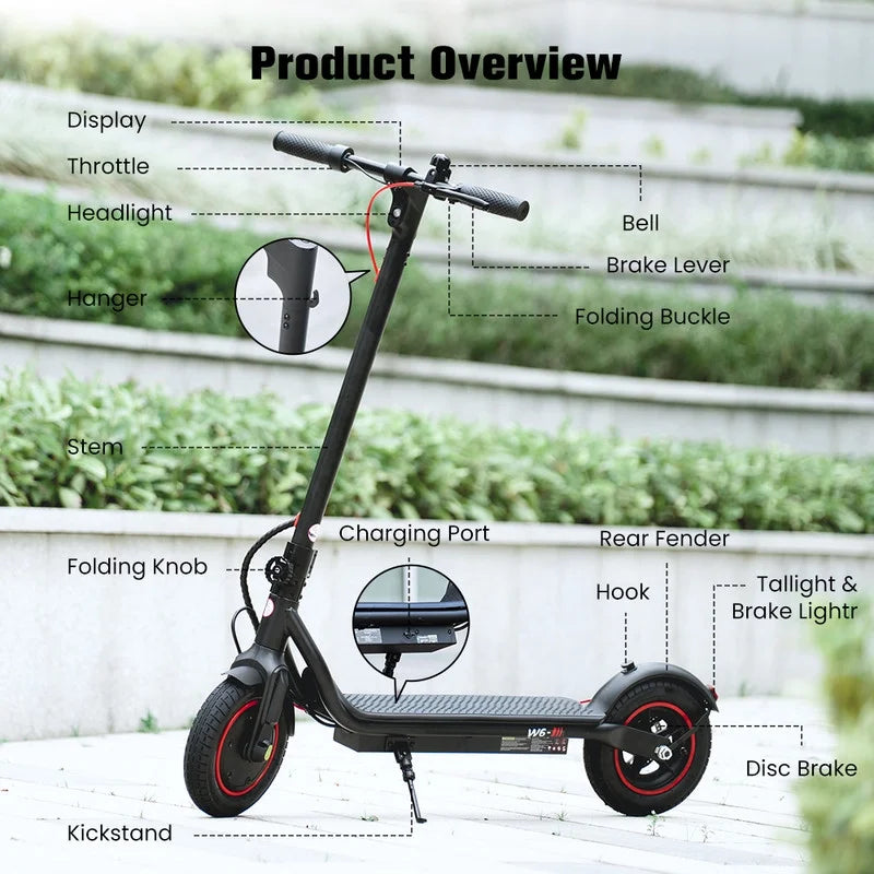 iScooter Electric Scooter Adult, 350W Motor, 21 Miles Long Range, 19 mph & 8.5" Pneumatic tire Folding Commuter Electric Scooter for Adults & Teens, Superior Performance Smart App & Dual Braking