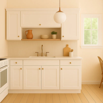Design House Brookings Solid Wood Ready to Assemble Shaker Sink Base Kitchen Cabinet (48 x 34.5 x 24), White