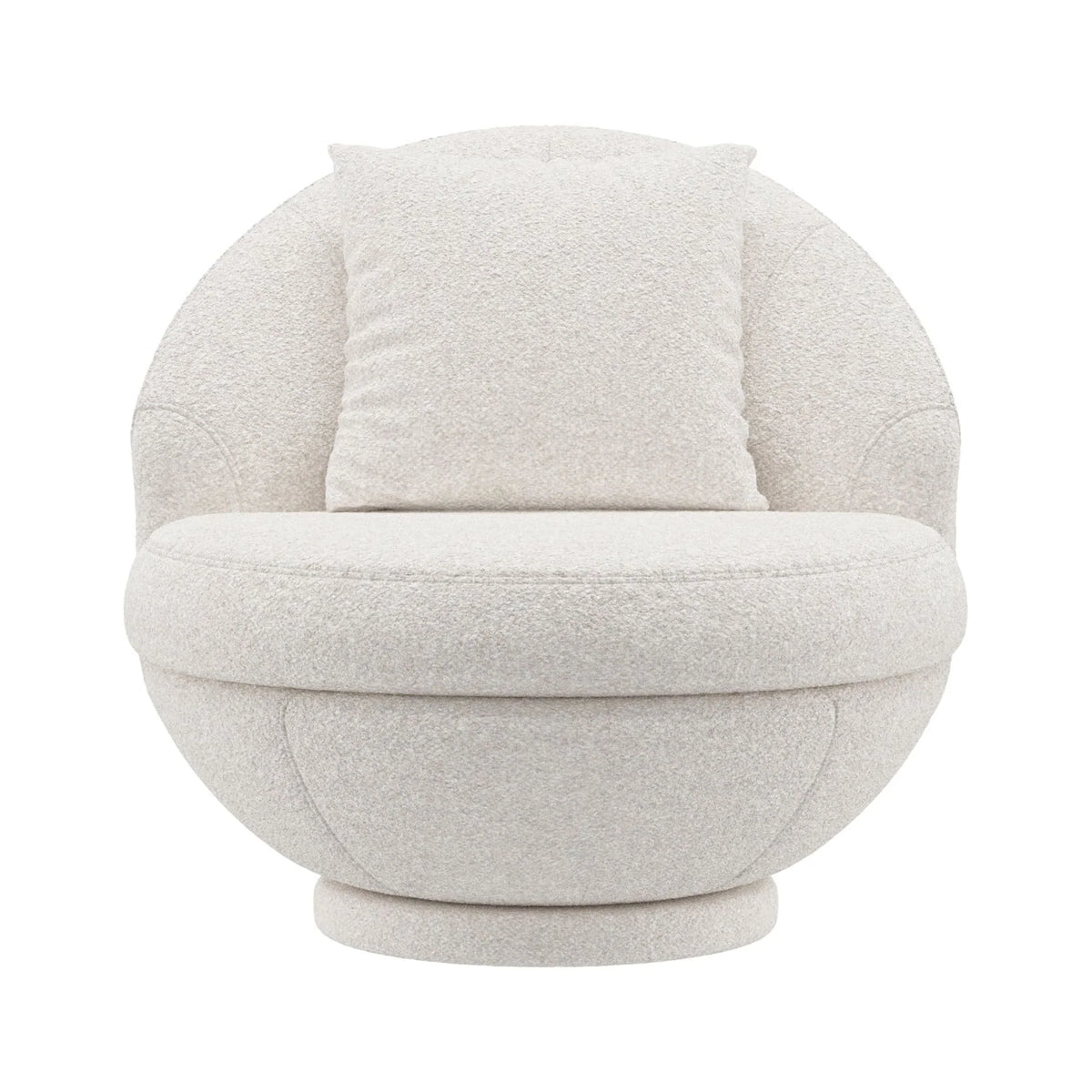 Hillsdale Boulder Upholstered Swivel Storage Chair, Ash White