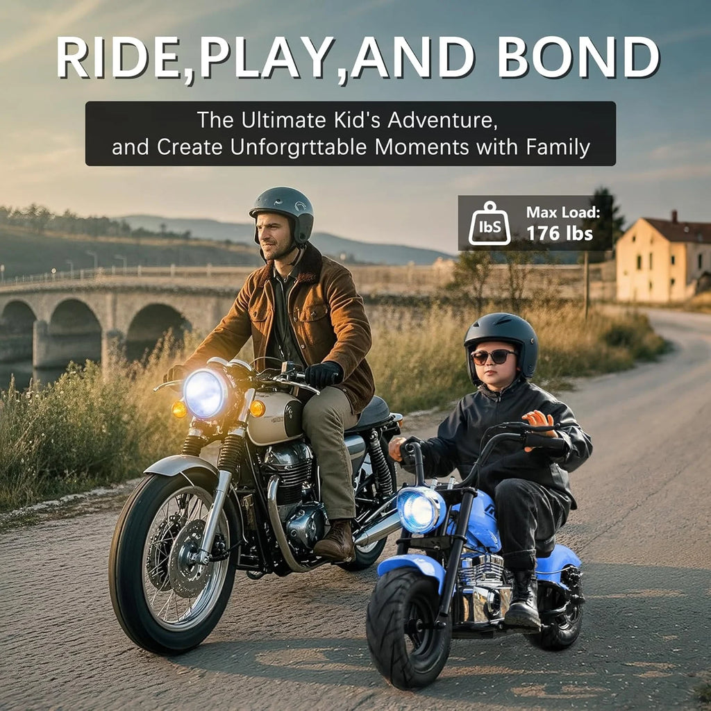 DEYGIA 24V 250W Kids Electric Dirt Bike, 12.5 MPH & 10-Mile Range, 176lb Capacity, Dual Suspension + Disc Brake, Twist Throttle - Electric Motorbike for Ages 8-14