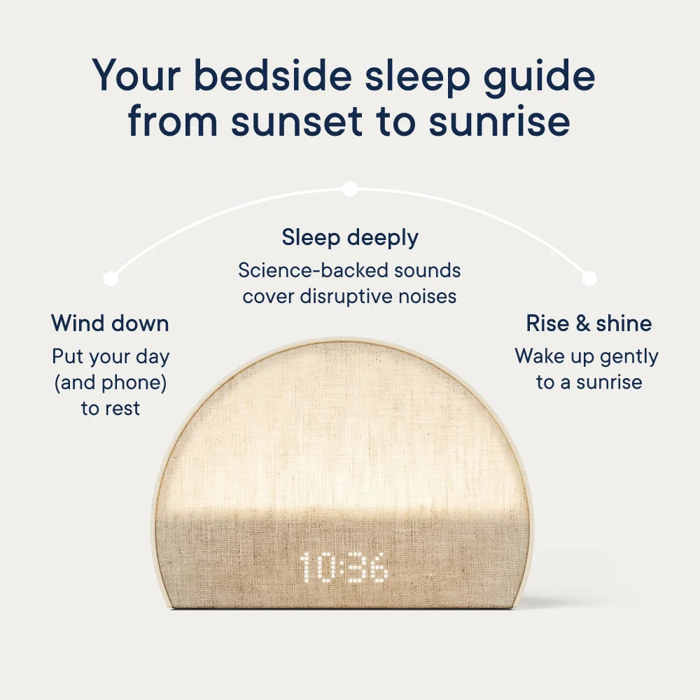 Hatch Restore 2 Sunrise Alarm Clock, Sound Machine, Smart Light (Putty) �?Your Bedside Sleep Guide, White Noise, Custom Sleep Routines, Dimmable Clock, Deep Sleep, Gentle Alarm, Wake Up Rested