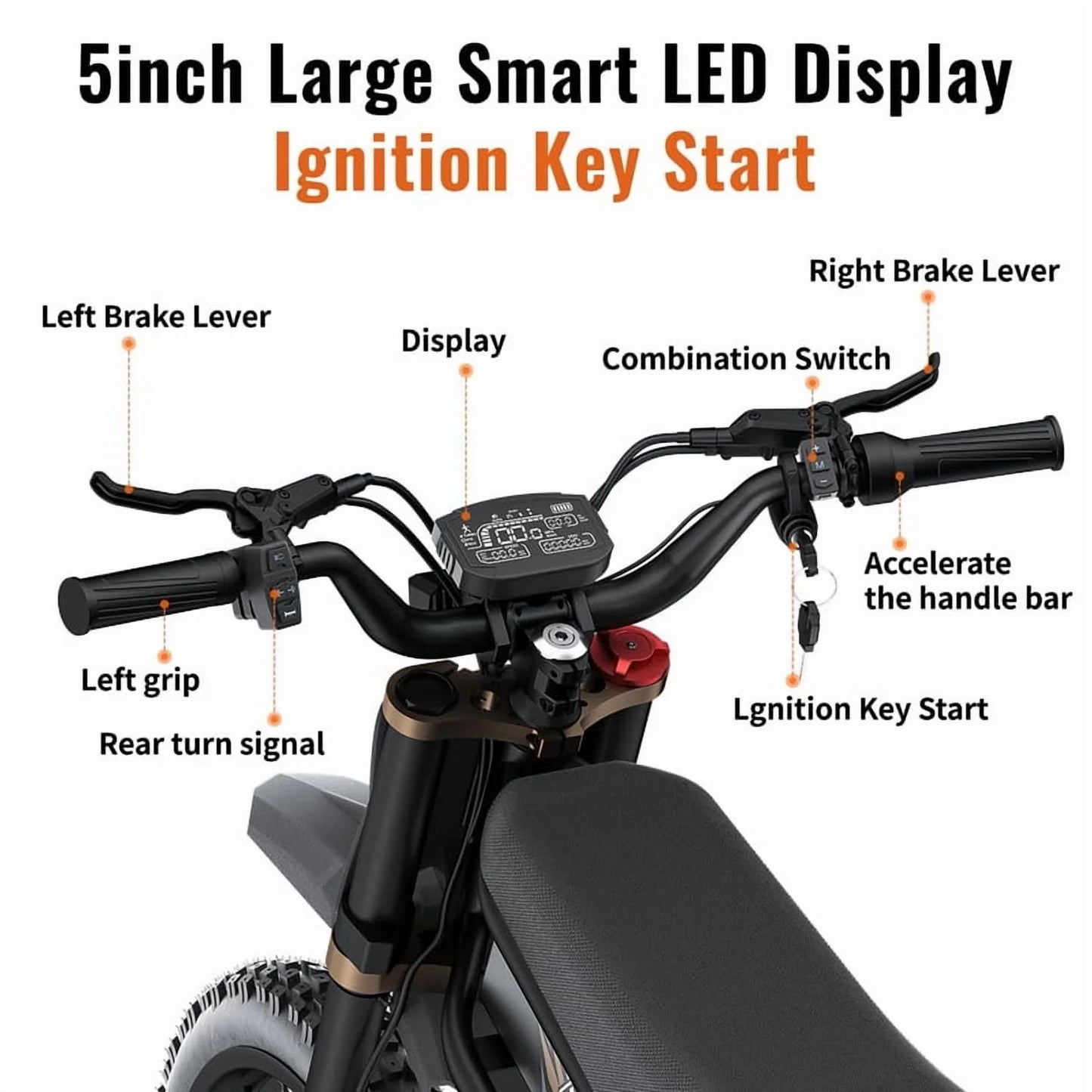GT73 PRO 338 NM Electric Dirt Bike for Adults,3000W(Peak)Dual Motor 50Mph Max Speed,60V 50MPH 36.4AH Dual Battery Ebike,85 Miles Range, 25" Motorcycle Tires, All-Terrain for Mountain, Snow, UL2849