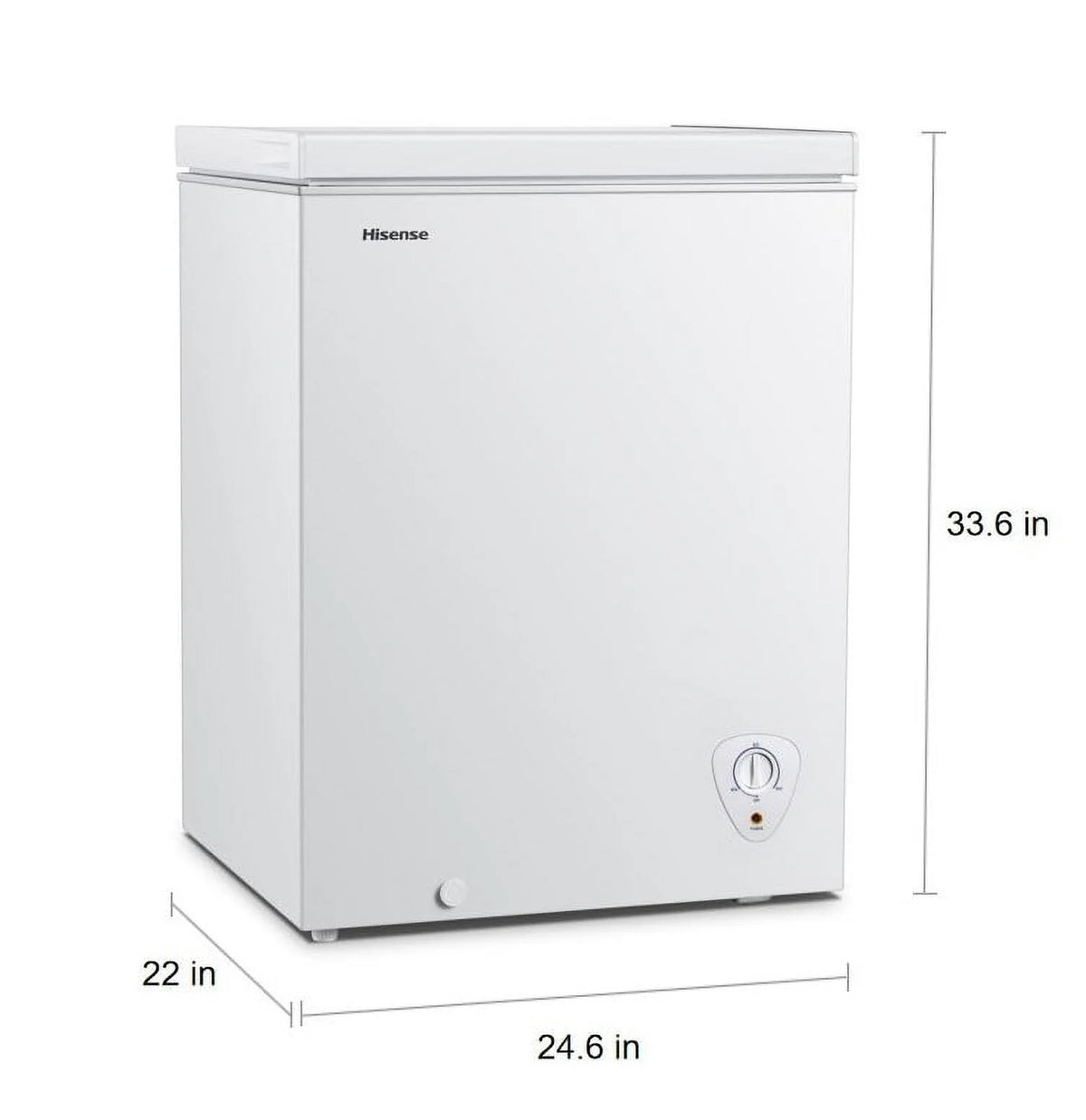 Hisense Garage Ready 5 cf ft Chest Freezer- White