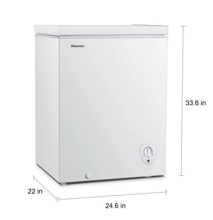Hisense Garage Ready 5 cf ft Chest Freezer- White