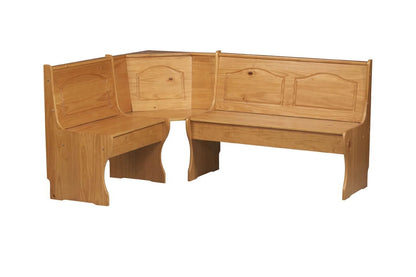 Linon Chelsea Wood Dining Nook Corner Unit in Natural