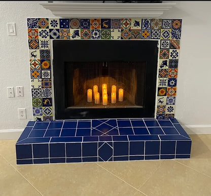 100 Mexican Tiles 4x4 Handpainted Hundred Pieces 10 Different Designs