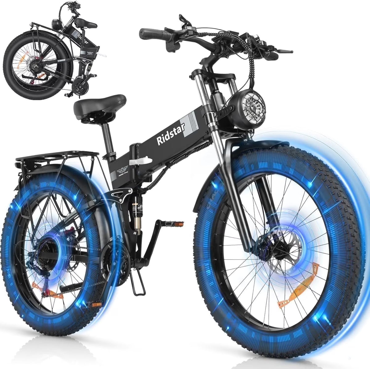 Dual Motor PEAK 3000W Electric Bike for Adults,31mph 48V 23Ah Electric Bicycle,26" Fat Tire Mountain Bike UL2849