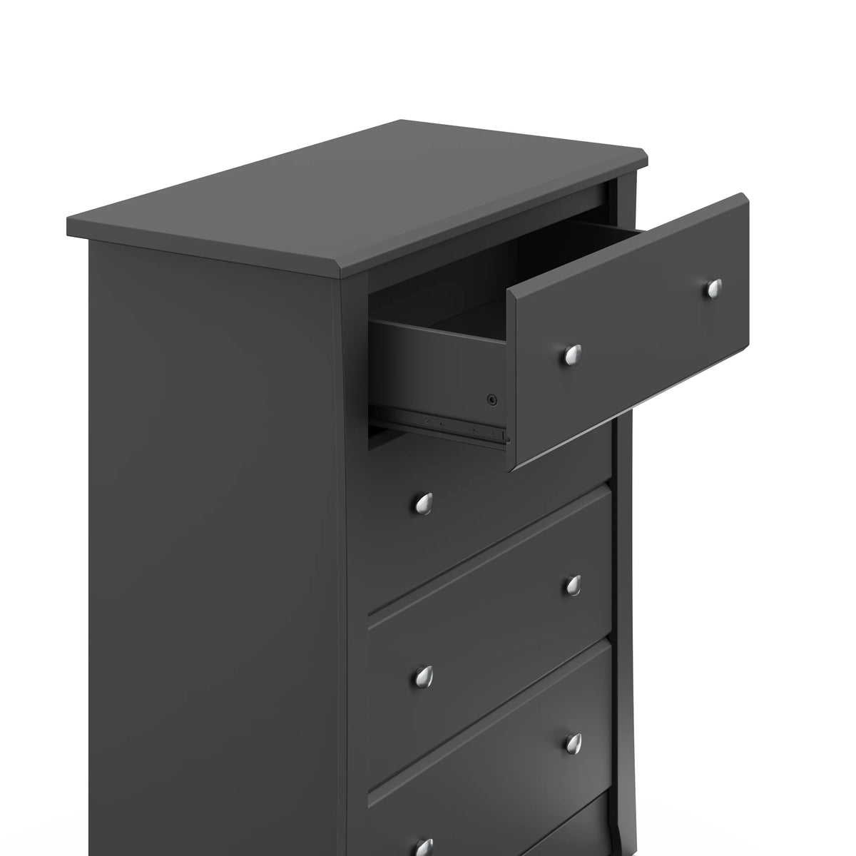 Storkcraft Crescent 4 Drawer Childrens Nursery Dresser, Espresso