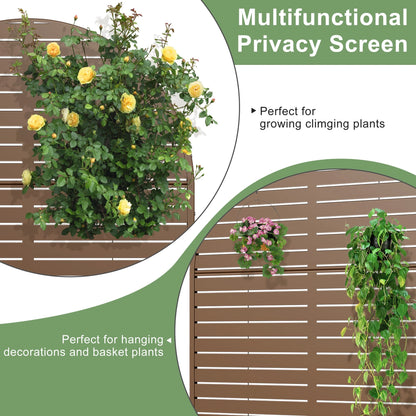 MAYEERTY 47*16*47"Outdoor White Metal Planter with Rect Louvered Climbing Trellis, Drainage hole & Wheels