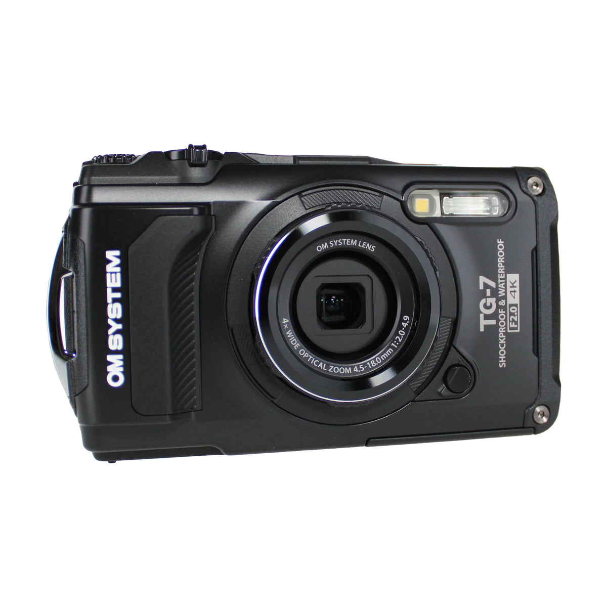 OM SYSTEM Tough TG-7 Red Underwater Camera, 44x Macro Shooting, 12MP, Float Strap, 64GB Card