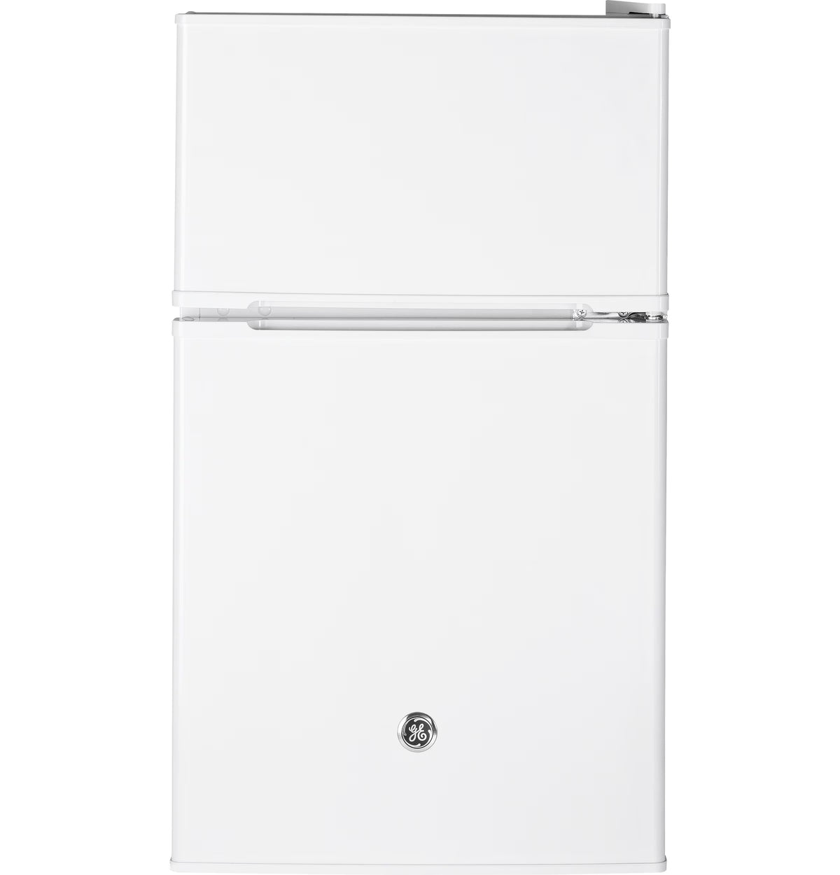 GE Appliances 3.1 Cu. Ft. Freestanding Double Door Compact Refrigerator, Steel