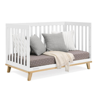 Delta Children Frankie 4-in-1 Convertible Crib - Greenguard Gold Certified, Black with Natural